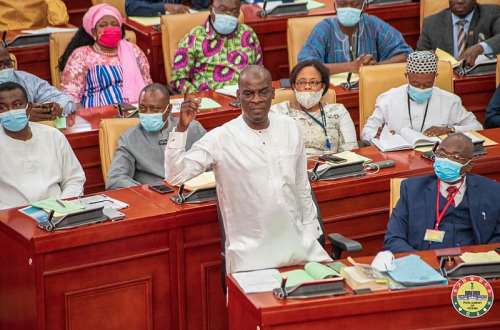 Speaker of Parliament Alban Bagbin preparing to deliver a ruling on MPs' seats in Ghana.