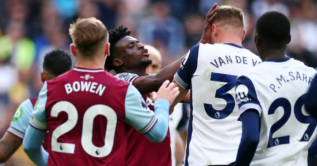 Mohammed Kudus charged by FA after red card incident against Tottenham
