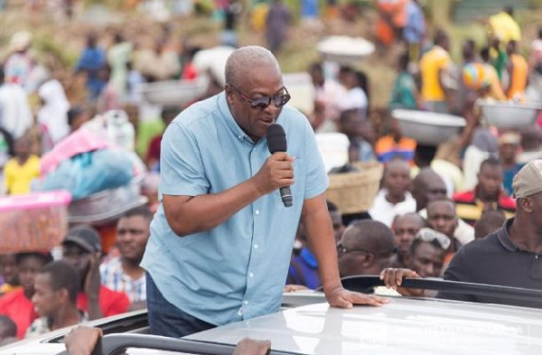 John Mahama engaging communities in Greater Accra during phase four of his campaign tour.