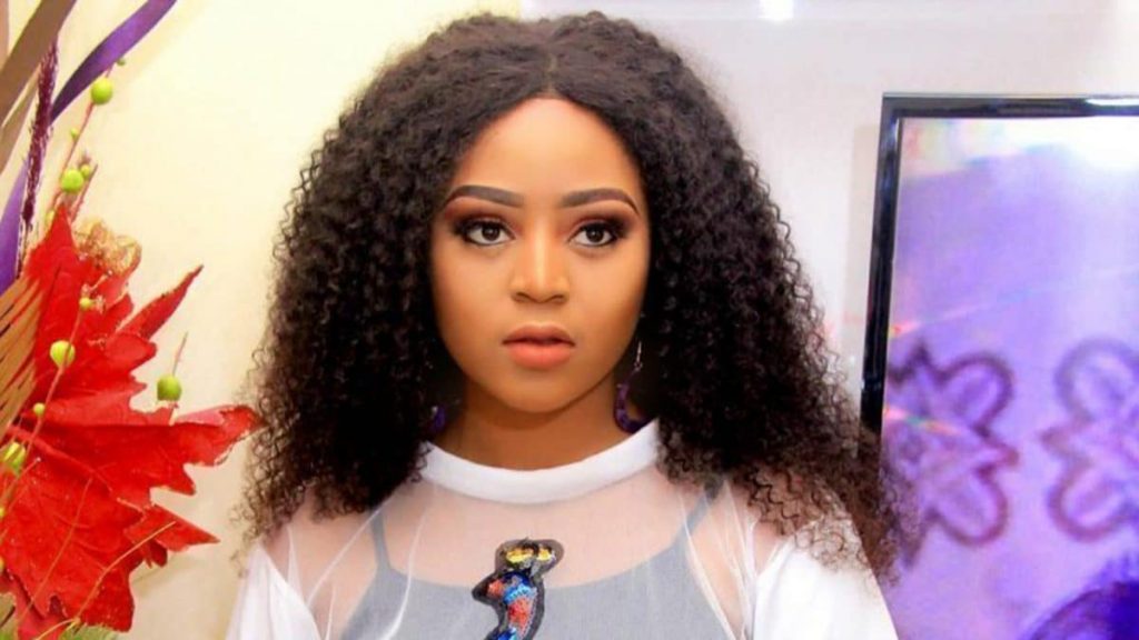 Regina Daniels discussing her marriage to Ned Nwoko during a live social media session.
