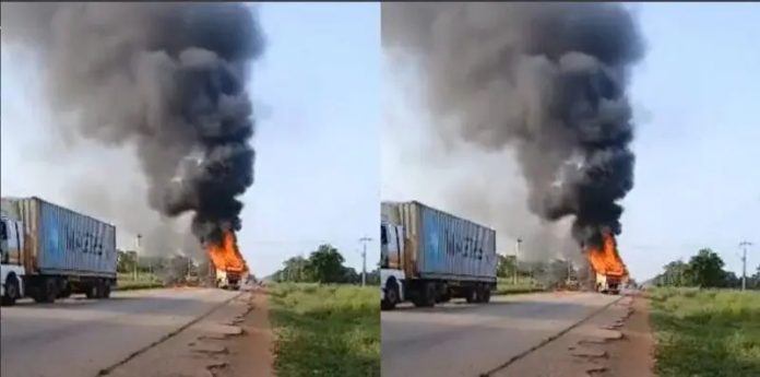 Scene of the Bolgatanga-Tamale highway attack where eight travelers were killed in a suspected Bawku Conflict incident.